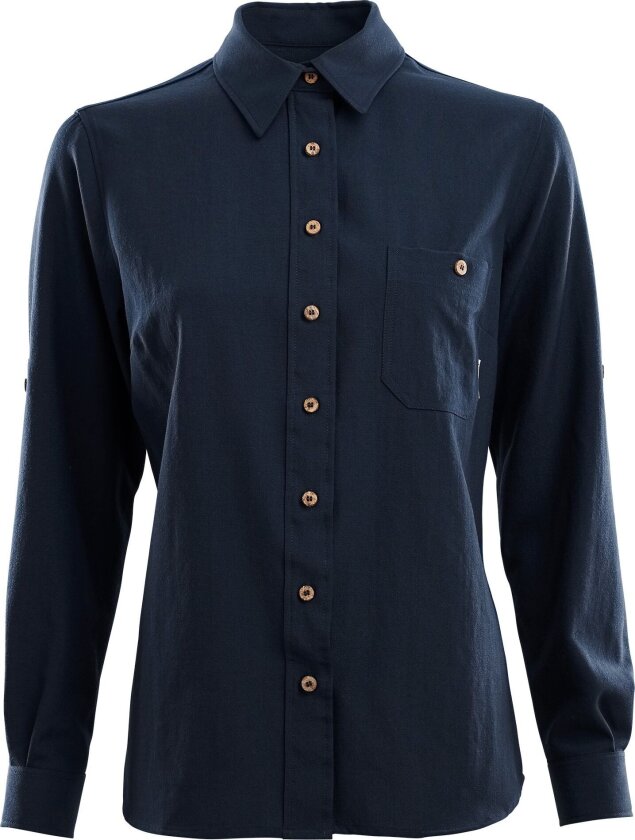 LeisureWool Woven Wool Shirt W's Navy Blazer M
