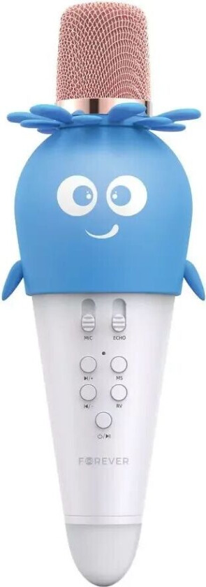 AMS-200 Bluetooth Karaoke Mikrofon med Høyttaler - Blå