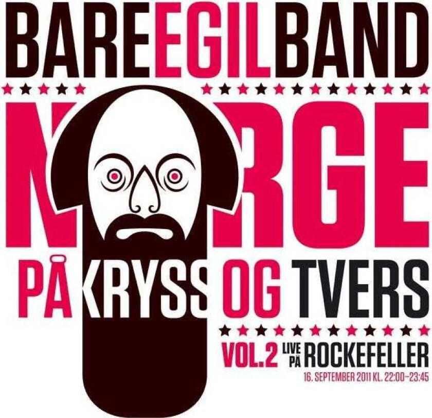 Bare Egil Band Norge På Kryss Og Tvers Vol. 2 Live På Rockefeller CD