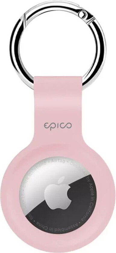 Silikon Deksel til AirTag m. Nøkkelring - Rosa