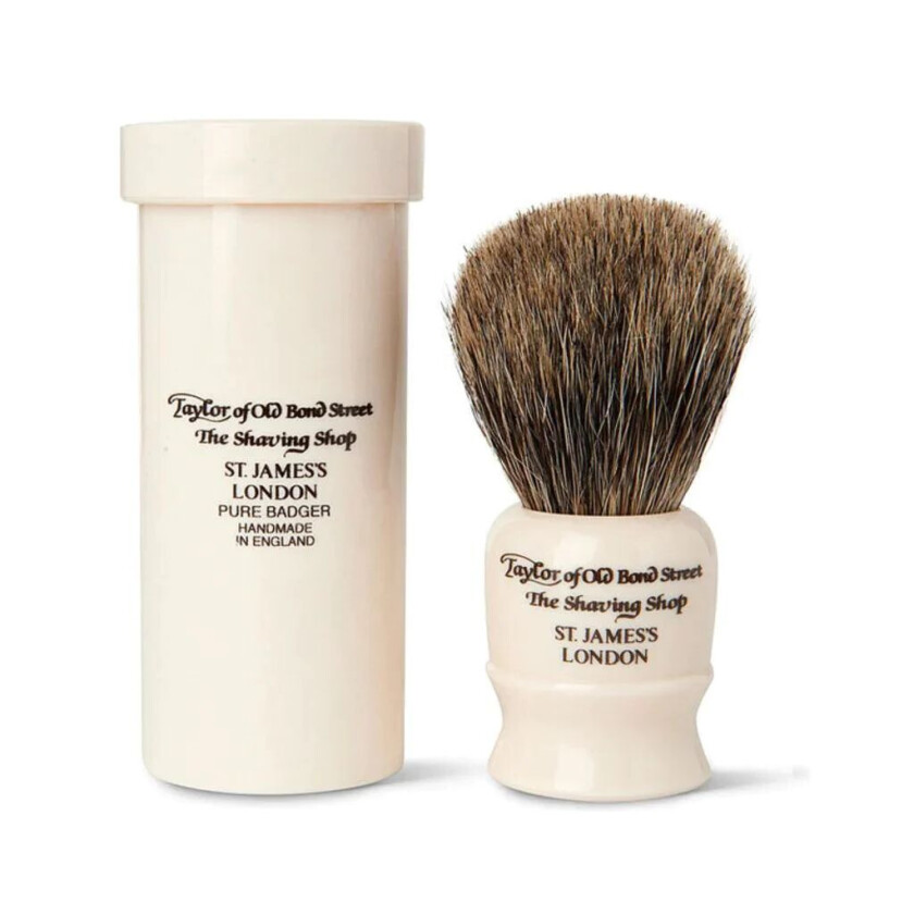 Pure Badger Shaving Brush Travel - Imitert Elfenben