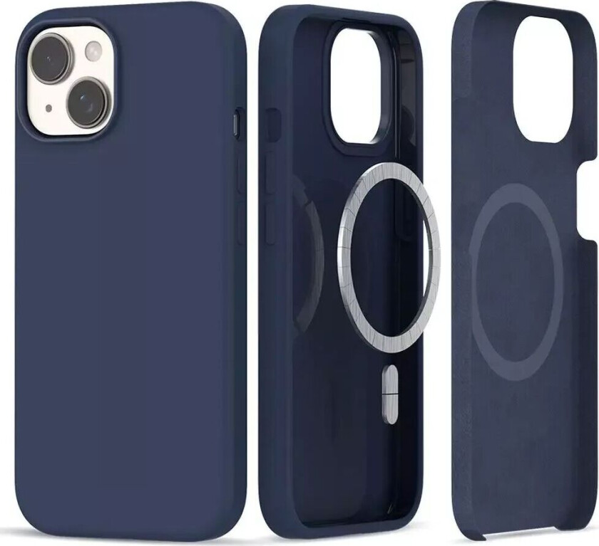 Tech-Protect iPhone 15 Tech-Protect Silikon Deksel - MagSafe Kompatibel - Navy
