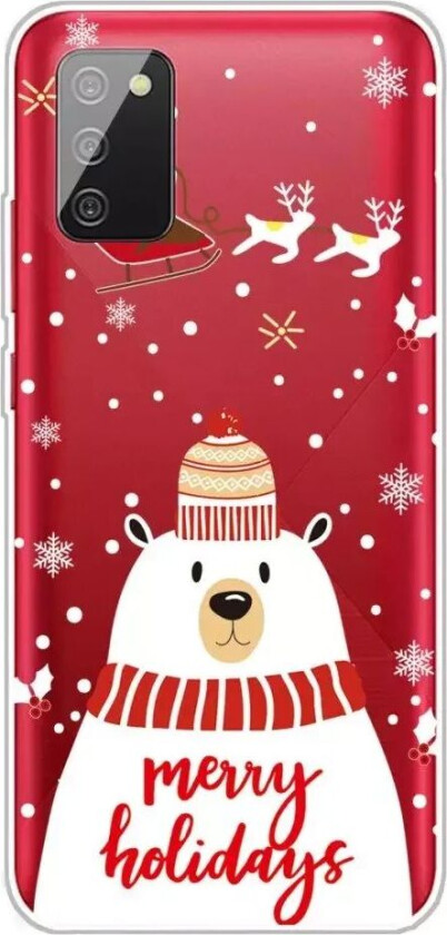 Samsung Galaxy A03s TPU Plast Jul Deksel - Merry Christmas - Isbjørn