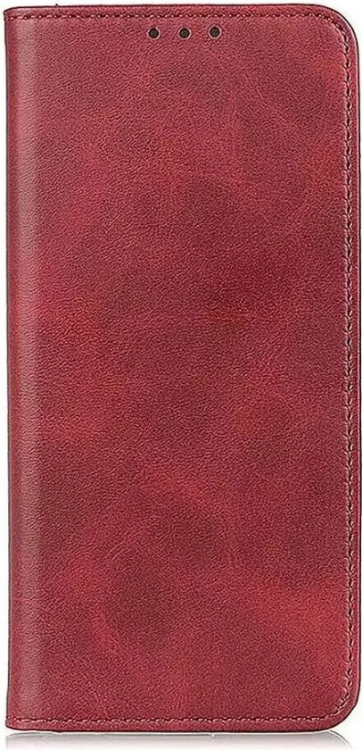 iPhone 14 Flip Deksel i Kunstskinn med Lommebok og Magnetisk Lukking - Rød