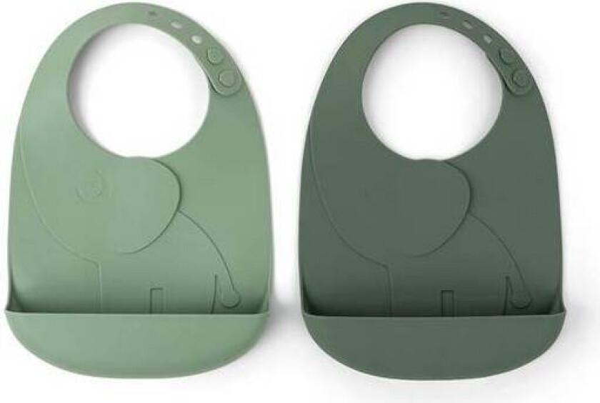 Done By Deer Silikonsmekke Peekaboo 2-Pack Elphee, Green