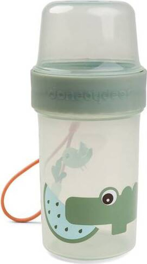 Done By Deer To Go 2-Way Snack Container L Croco