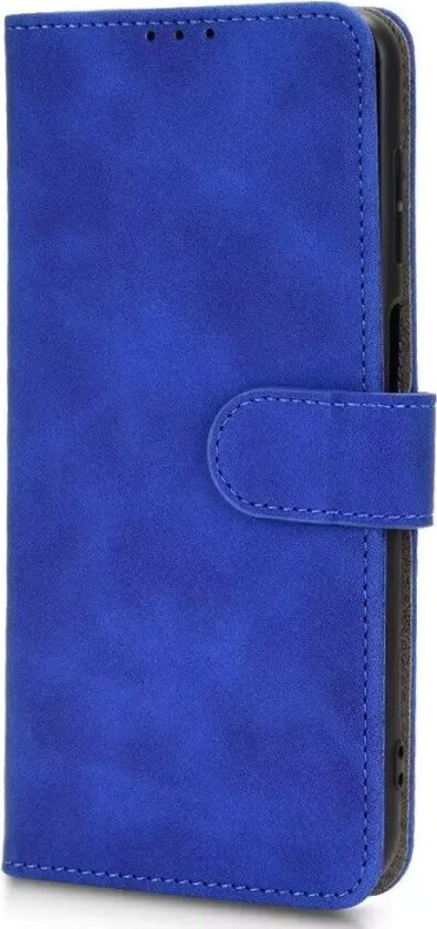 Samsung Galaxy M13 Lær Flip Deksel med Lommebok og Magnetisk Lukking - Blå