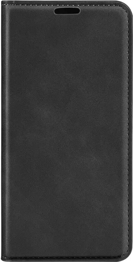 iPhone 14 Pro Flip Deksel i Skinn med Lommebok og Magnetisk Lukking - Svart