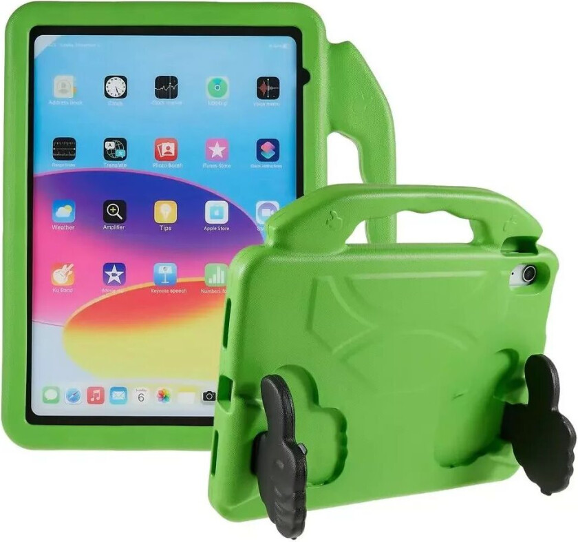 iPad 10.9" (2022) Barnedeksel - Thumb Kickstand Bakdeksel - Grønn