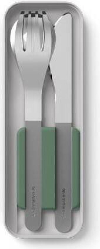 Monbento Slim Box Bestikk, Green Natural