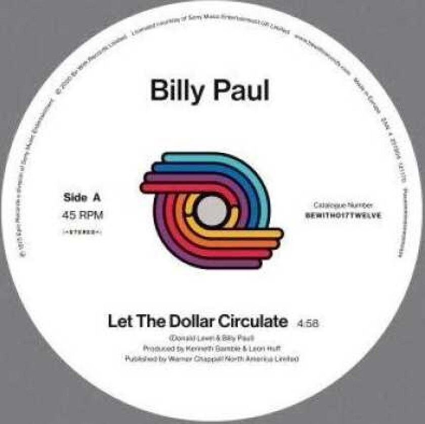 Billy Paul Let The Dollar Circulate LP/Vinyl