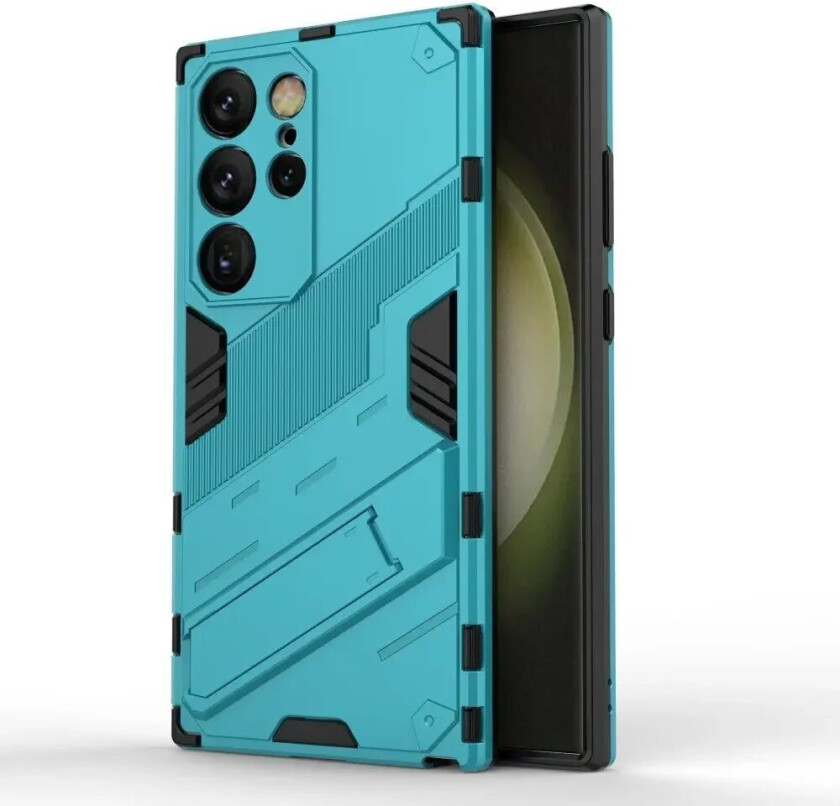 Samsung Galaxy S24 Ultra Hybrid Håndverker Deksel Med Kickstand - Blå