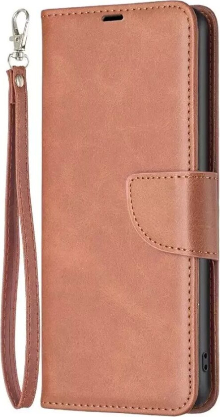 Samsung Galaxy S23 FE Skinn Flip Deksel Med Lommebok - Brun