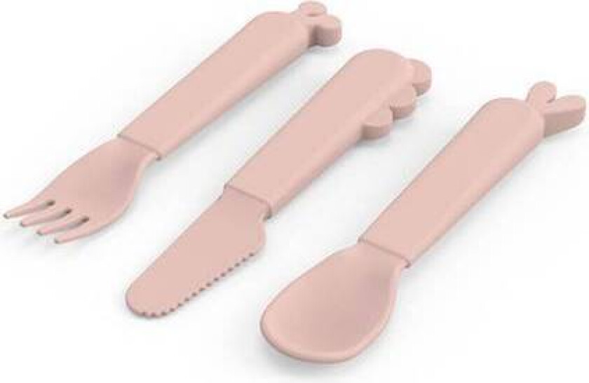 Done By Deer Bestikk Kiddish Cutlery Set Deer Friends, Powder