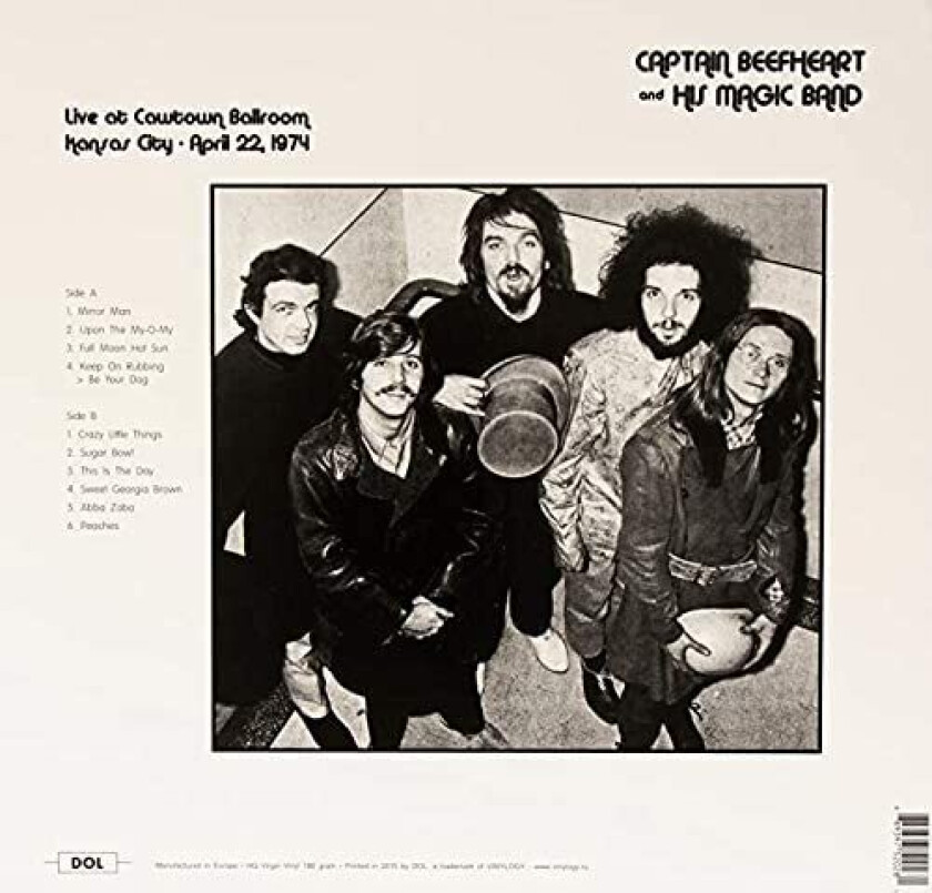 Captain Beefheart Live At The Cawtown Ballroom 1974 LP/Vinyl