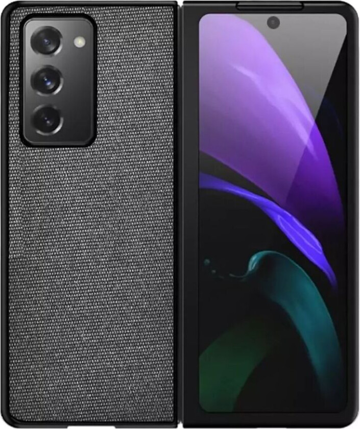 Samsung Galaxy Z Fold2 Polstret Plastikkdeksel - Sort