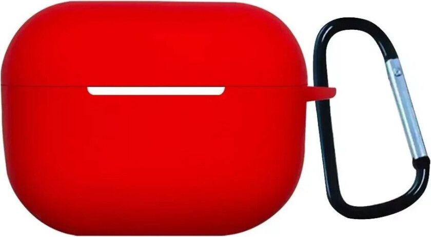 Apple Airpods Pro 2nd Gen (2022) Silikondeksel med Karabinkrok - Rød