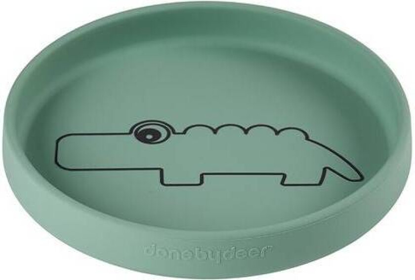 Done By Deer Silikon Tallerken Croco, Green