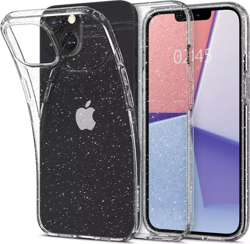 iPhone 13 Liquid Crystal Glitter Deksel - Gjennomsiktig