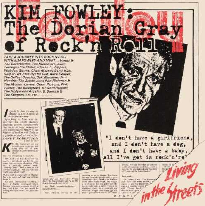 Kim Fowley Living In The Streets LP/Vinyl