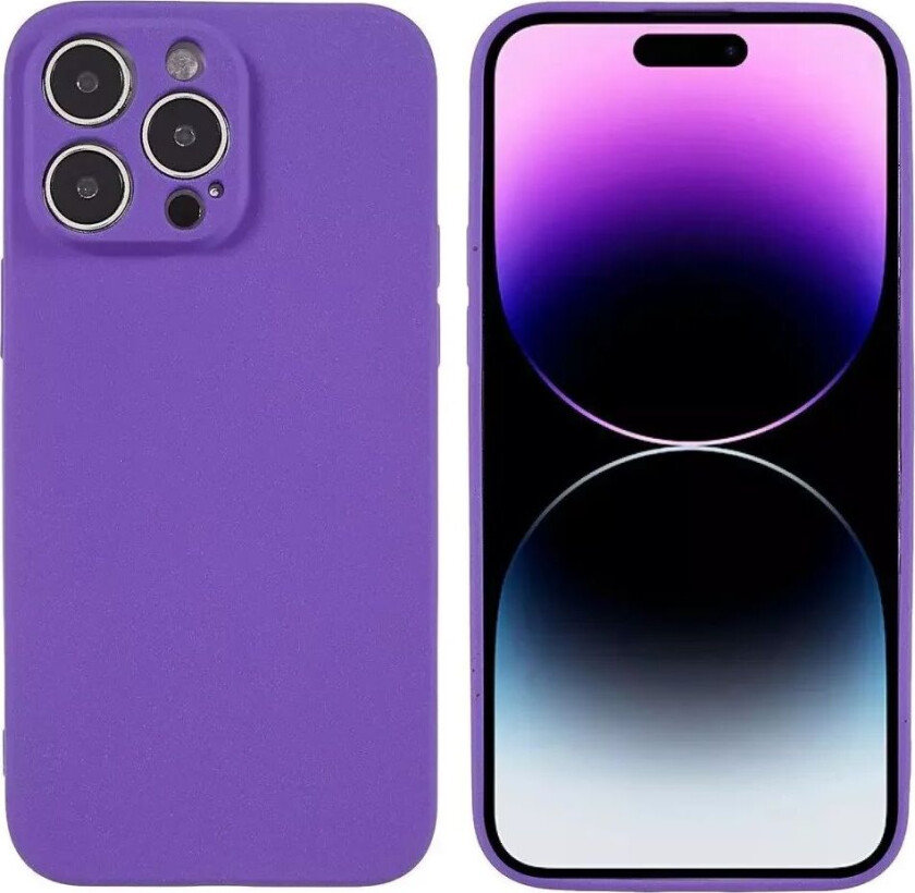 iPhone 14 Pro Fleksibelt TPU Plast Bakdeksel - Lilla