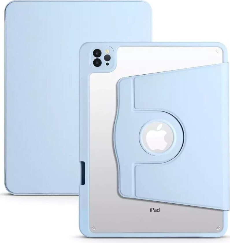 iPad Pro 12.9" (2022 / 2021 / 2020 / 2018) Hybrid Flip Deksel - Lyseblå / Gjennomsiktig