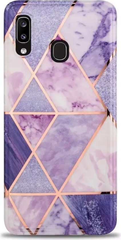 Samsung Galaxy A30 Fleksibelt Plast Deksel - Lilla Marmor