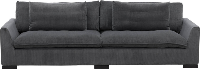 Durham sofa 3 seter fløyel mørkegrå.