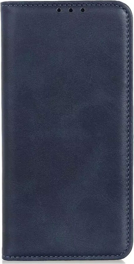 iPhone 14 Flip Deksel i Kunstskinn med Lommebok og Magnetisk Lukking - Mørkeblå