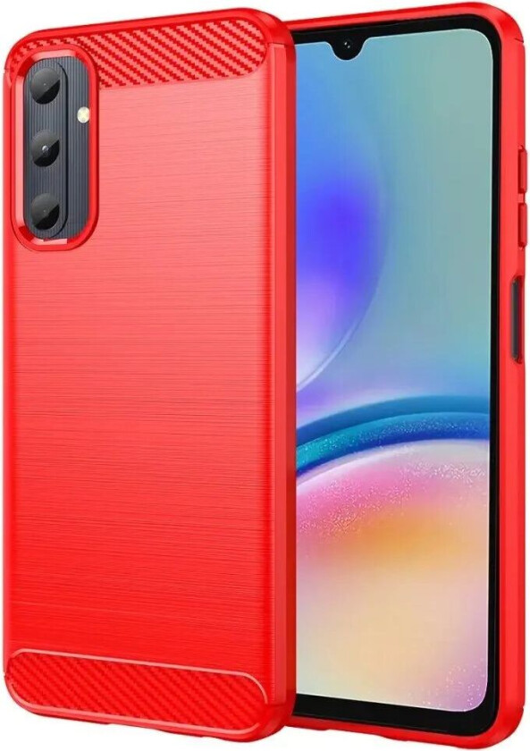 Samsung Galaxy A05s Brushed Carbon Deksel - Rød