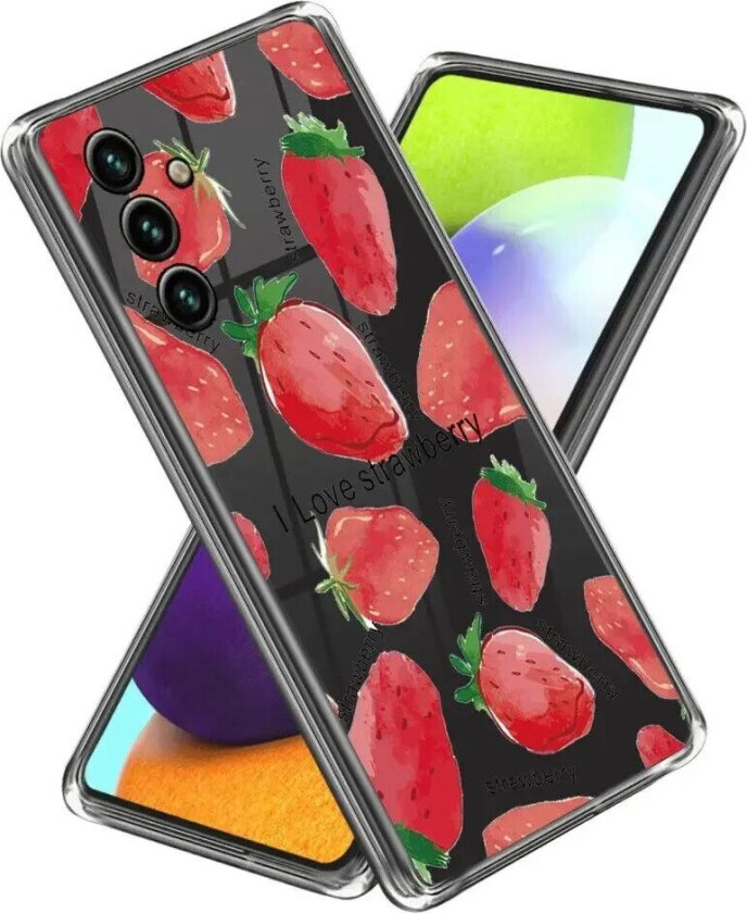 Samsung Galaxy A35 (5G) Fleksibel Plast Deksel m. Motiv - Jordbær