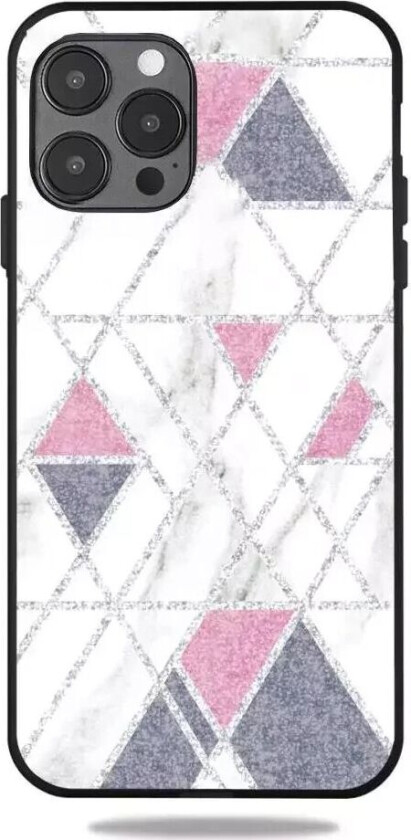 iPhone 12 Pro Max Deksel med Print - Geometri - Hvit Marmor