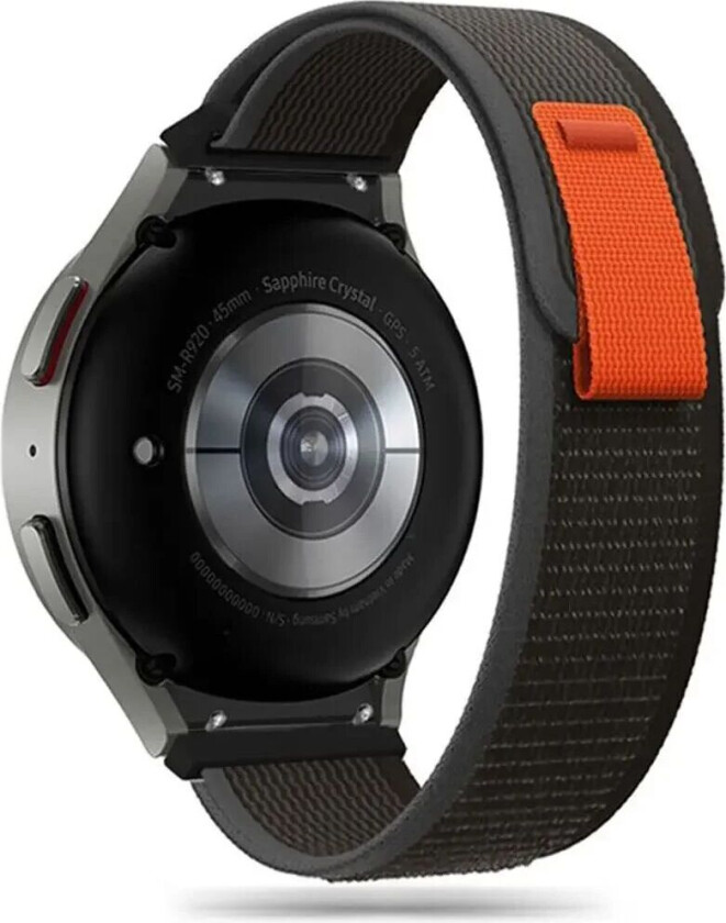 Tech-Protect Samsung Galaxy Watch (4 / 5 / 5 Pro / 6) Tech-Protect Nylon Pro Rem - Svart / Orange