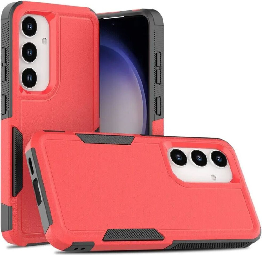 Samsung Galaxy S24 Hybrid Håndverker Plast Deksel - Rød