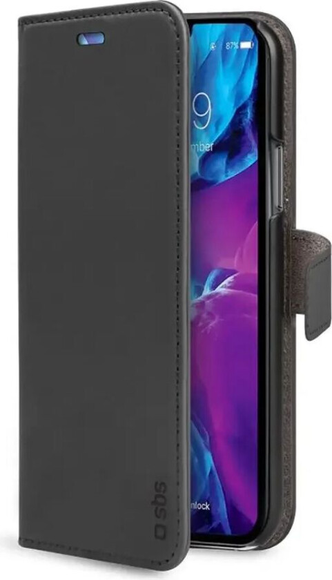 iPhone 12 Mini Wallet Stand Deksel - Svart