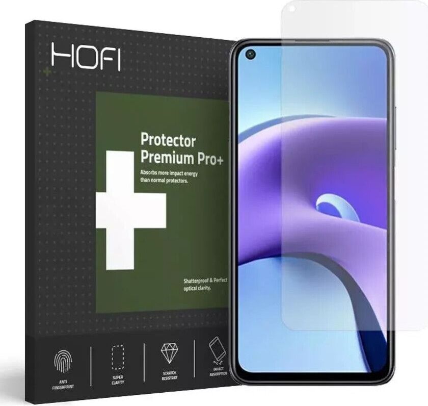 Xiaomi Redmi Note 9T (5G) Hofi Hybrid Pro+ Skjermbeskytter - Case Friendly - Gjennomsiktig