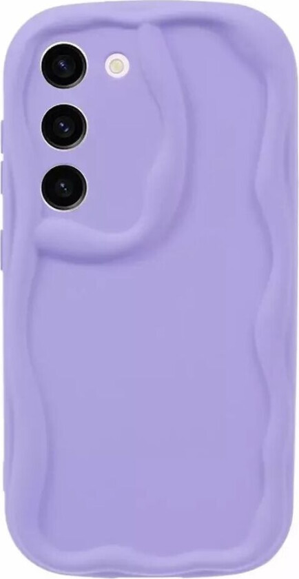 Samsung Galaxy S22 Fleksibelt Plast Deksel m. Bølgete Kanter - Lilla