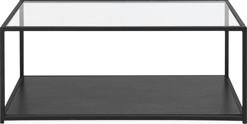 Medora Sofabord 100 cm med Oppbevaringshylle - Svart