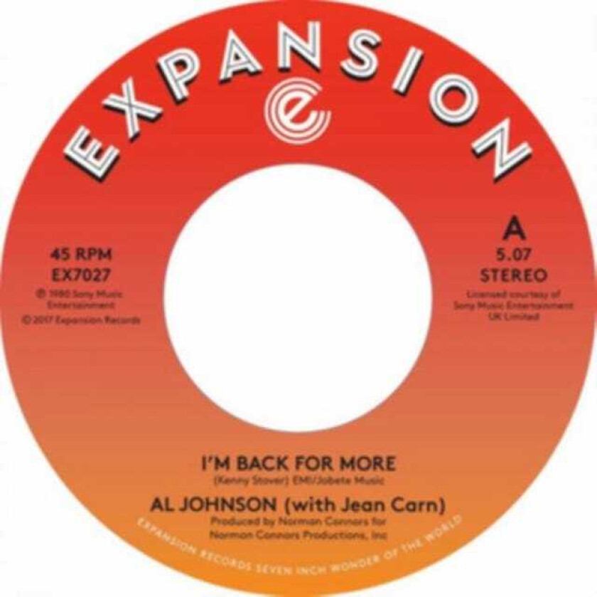 Al Johnson I'm Back For More/I've Got My Second Wind LP/Vinyl