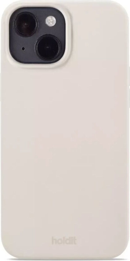Holdit iPhone 15 Soft Touch Silikon Deksel - Light Beige