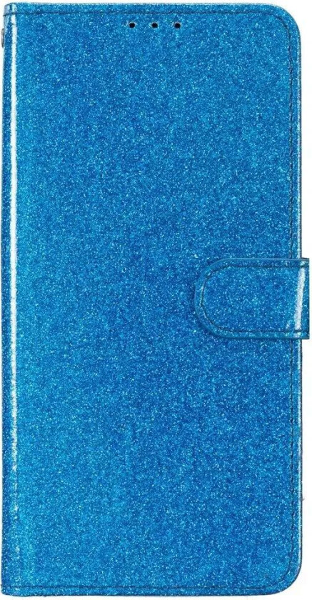 Samsung Galaxy A55 (5G) Flip Deksel med Lommebok og Stropp - Glitter - Blå