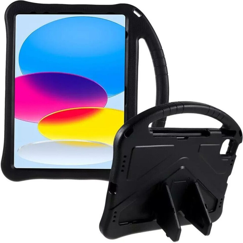 iPad 10.9 (2022) EVA Skum Bakdeksel med Stativ - Svart