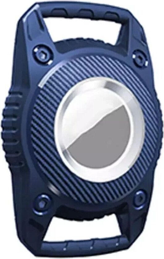 AirTag Vanntett Fleksibelt Plast Deksel m. Karabinkrok - Blå