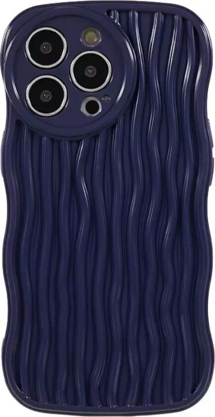 iPhone 14 Pro Fleksibelt Deksel - Bølget - Lilla