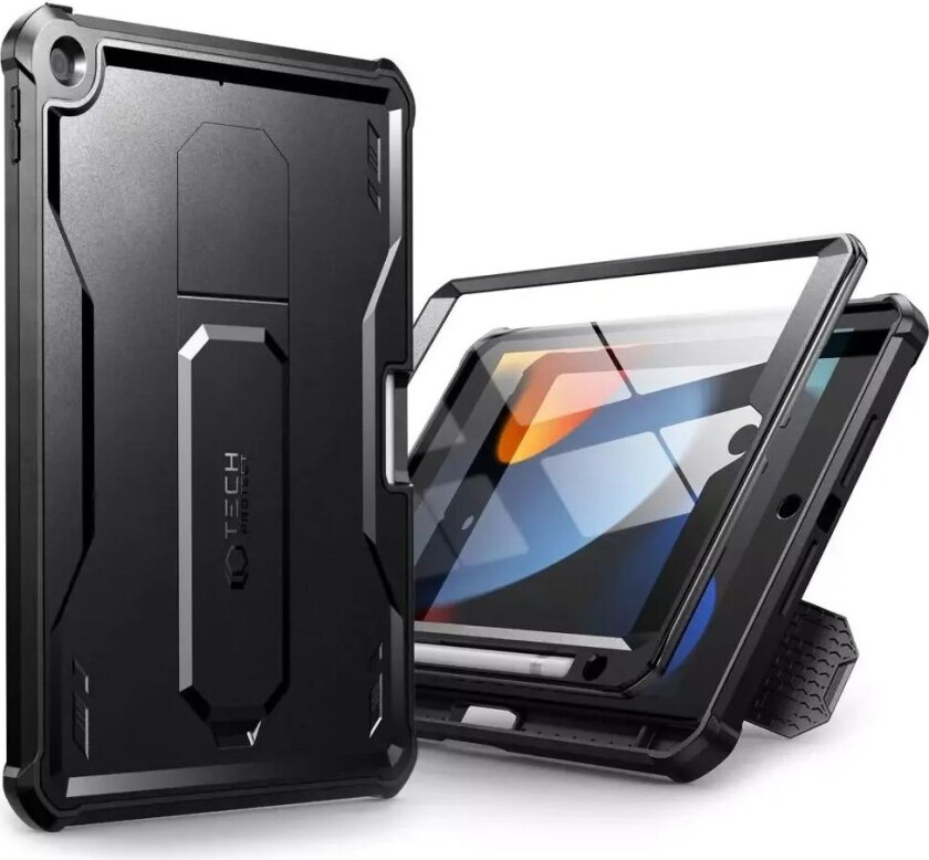 Tech-Protect iPad 10.2 (2019 / 2020 / 2021) Tech-Protect Kevlar Pro 360 Deksel med Skjermbeskyttelse - Svart