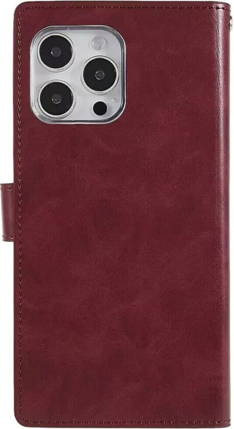 iPhone 14 Pro Max MERCURY GOOSPERY Mansoor Skinndeksel med Lommebok - Burgunder