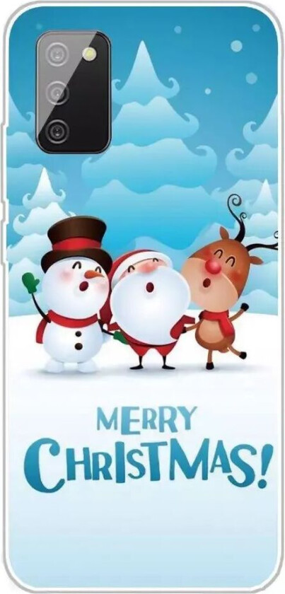 Samsung Galaxy A03s TPU Plast Jul Deksel - Merry Christmas - Julenissen og Venner