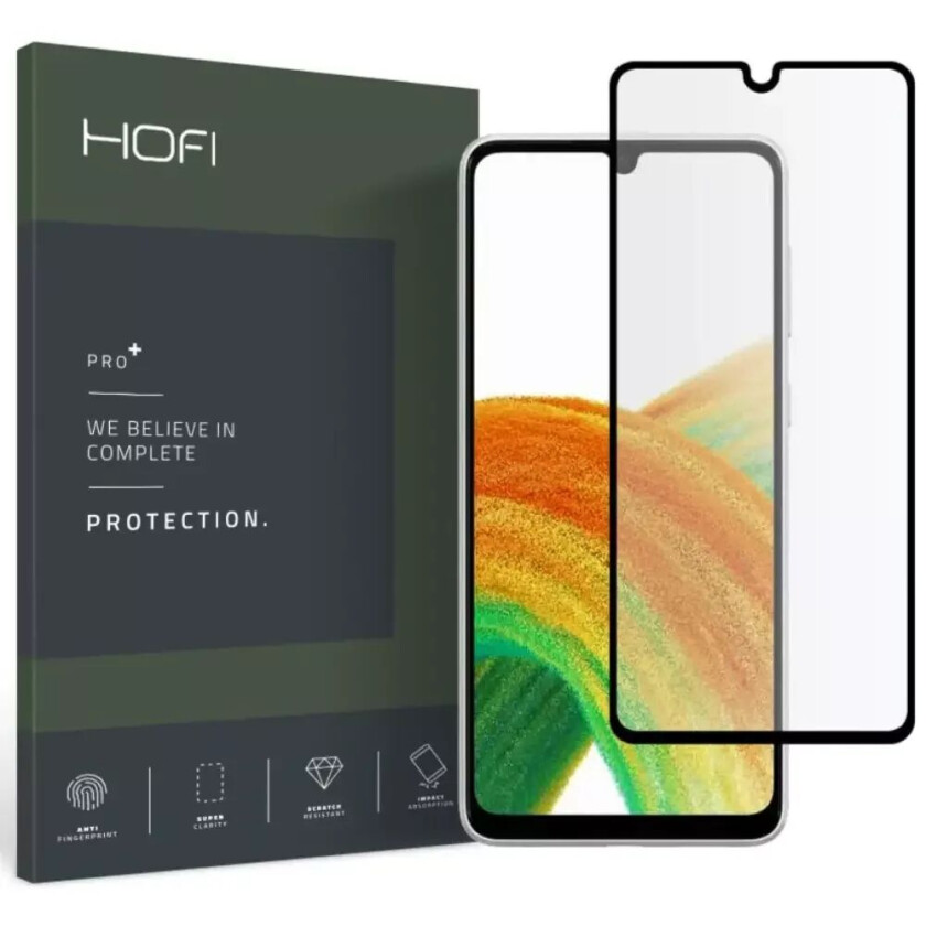 Samsung Galaxy A33 (5G) Hofi Pro+ Herdet Glass Skjermbeskytter - Case Friendly - Svart Kant