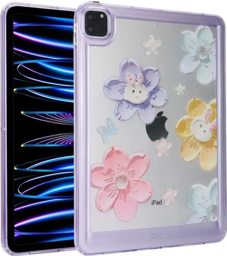 iPad Pro 11" ( 2022 / 2021 / 2020 / 2018) Fleksibelt Plast Deksel - Kaniner og Perler