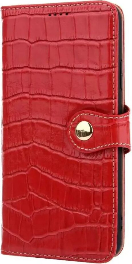 iPhone 11 Skinn Deksel m. Krokodille Tekstur - Rød